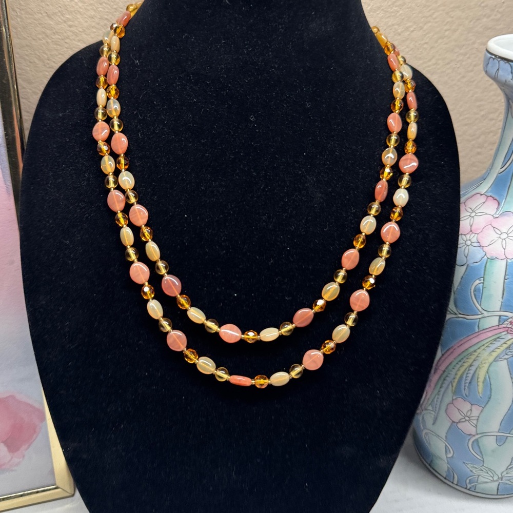 Carnelian mix bead necklace